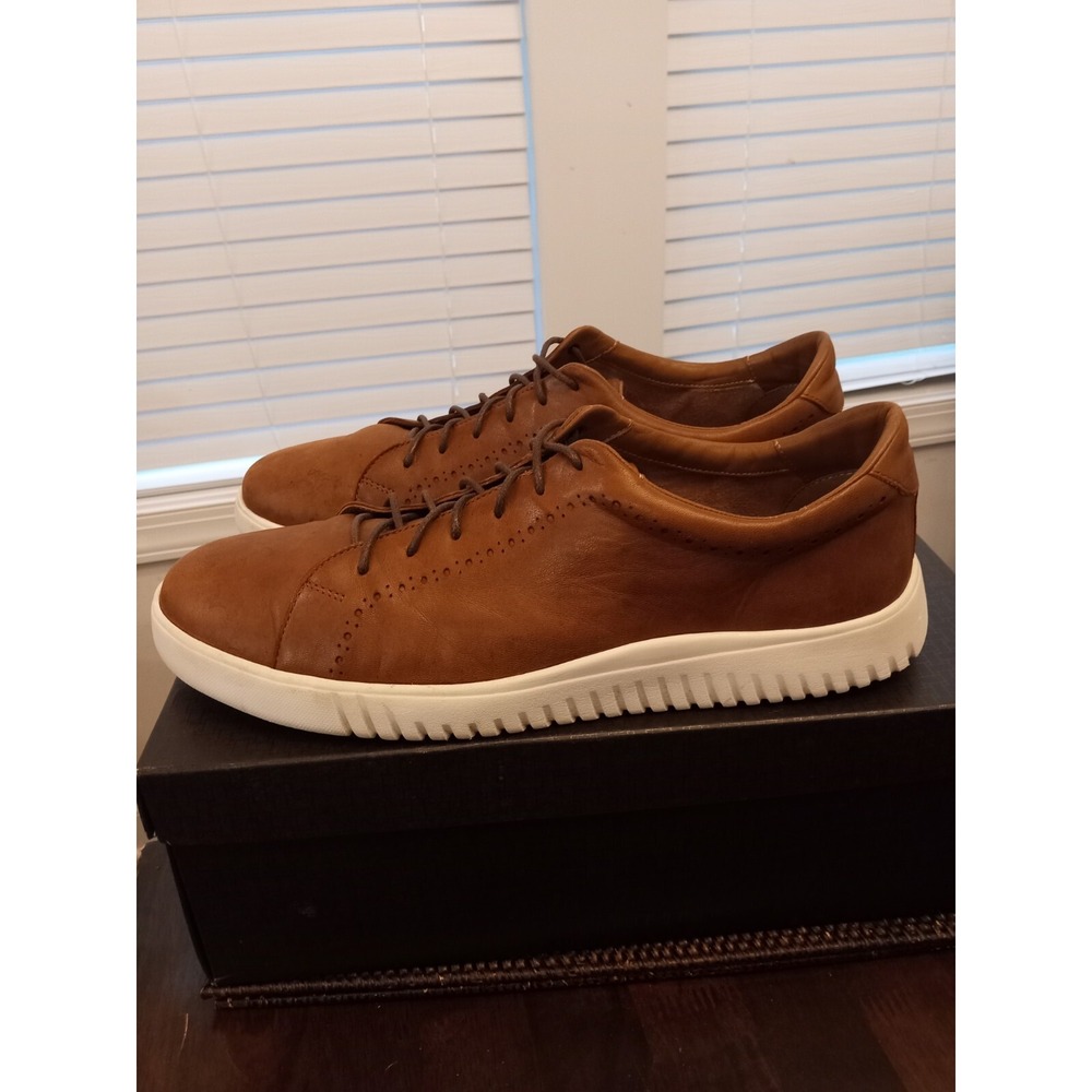 Johnston & Murphy 25-3736 Men's McFarland Lace-to-Toe,Camel Glove Leather Sz11.5